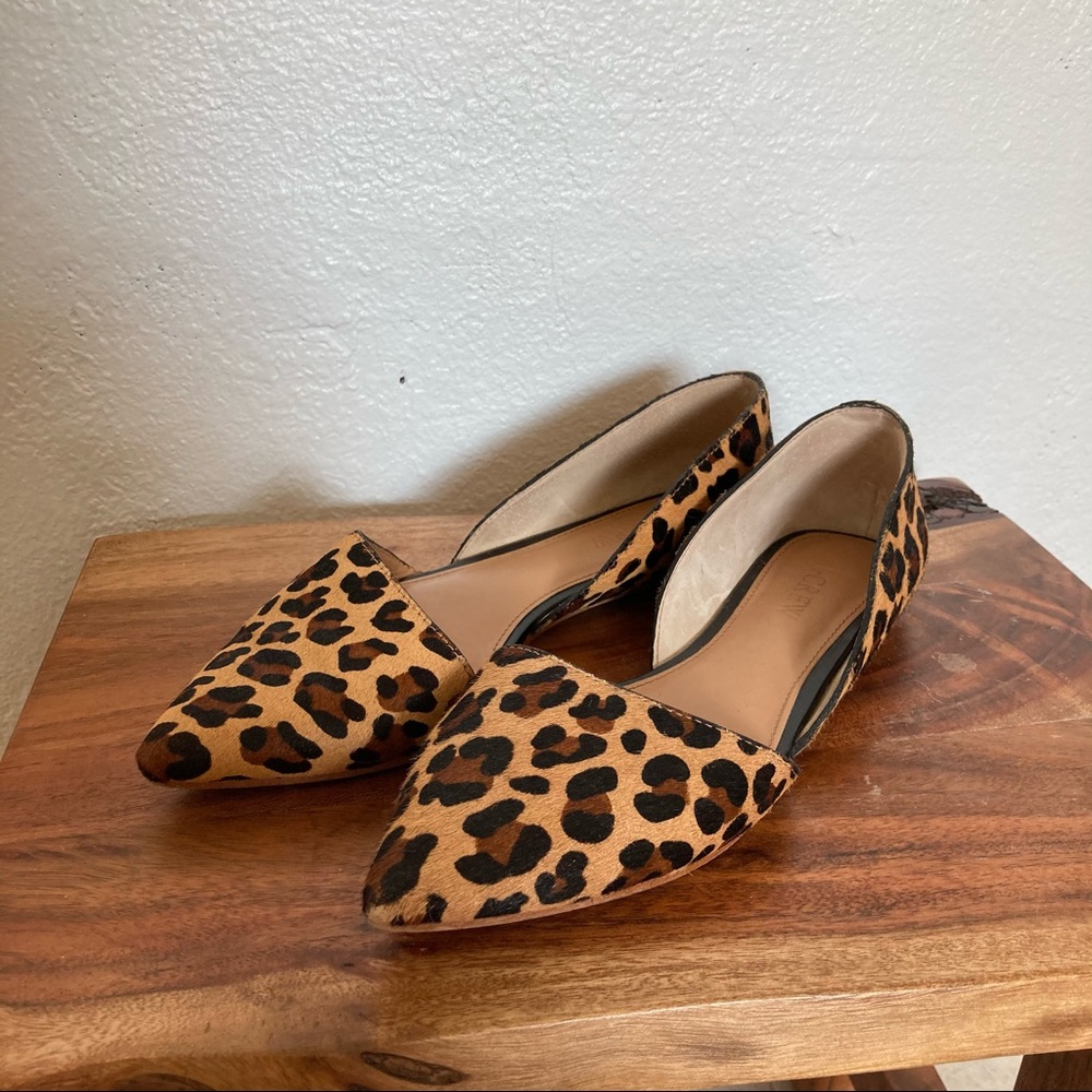 J. Crew pony hair pointed toe d’Orsay flats